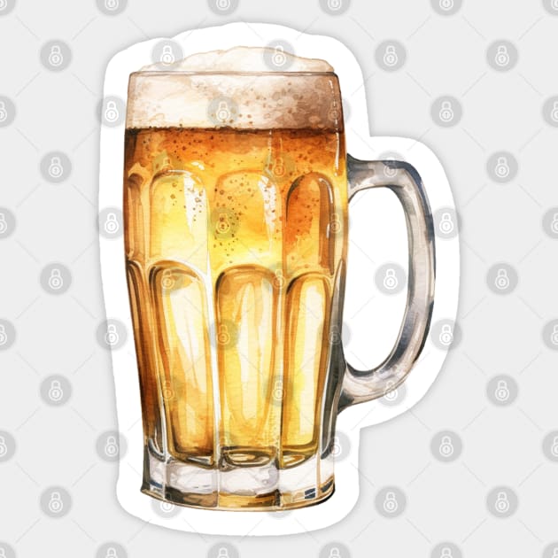 Pint of Beer Art Sticker by Pastel Craft